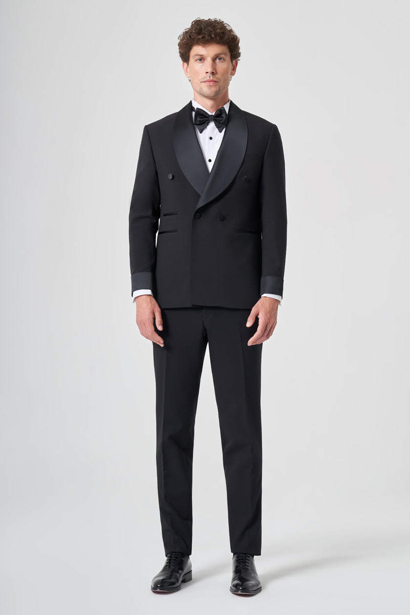 IMPERIAL | Satin Cuff Double-Breasted Tuxedo
