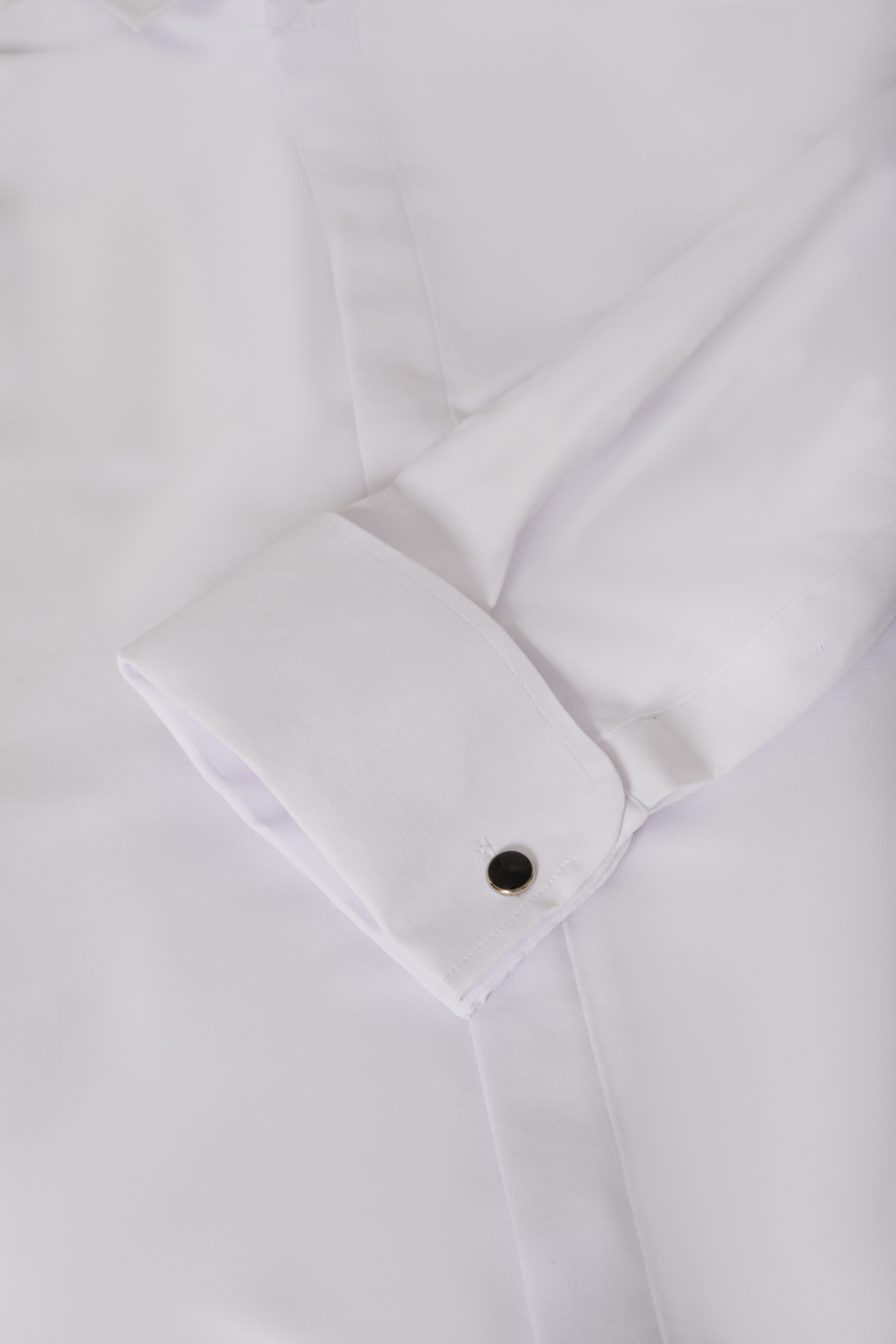 White Tuxedo Shirt - Wingtip Collar - Cufflinks