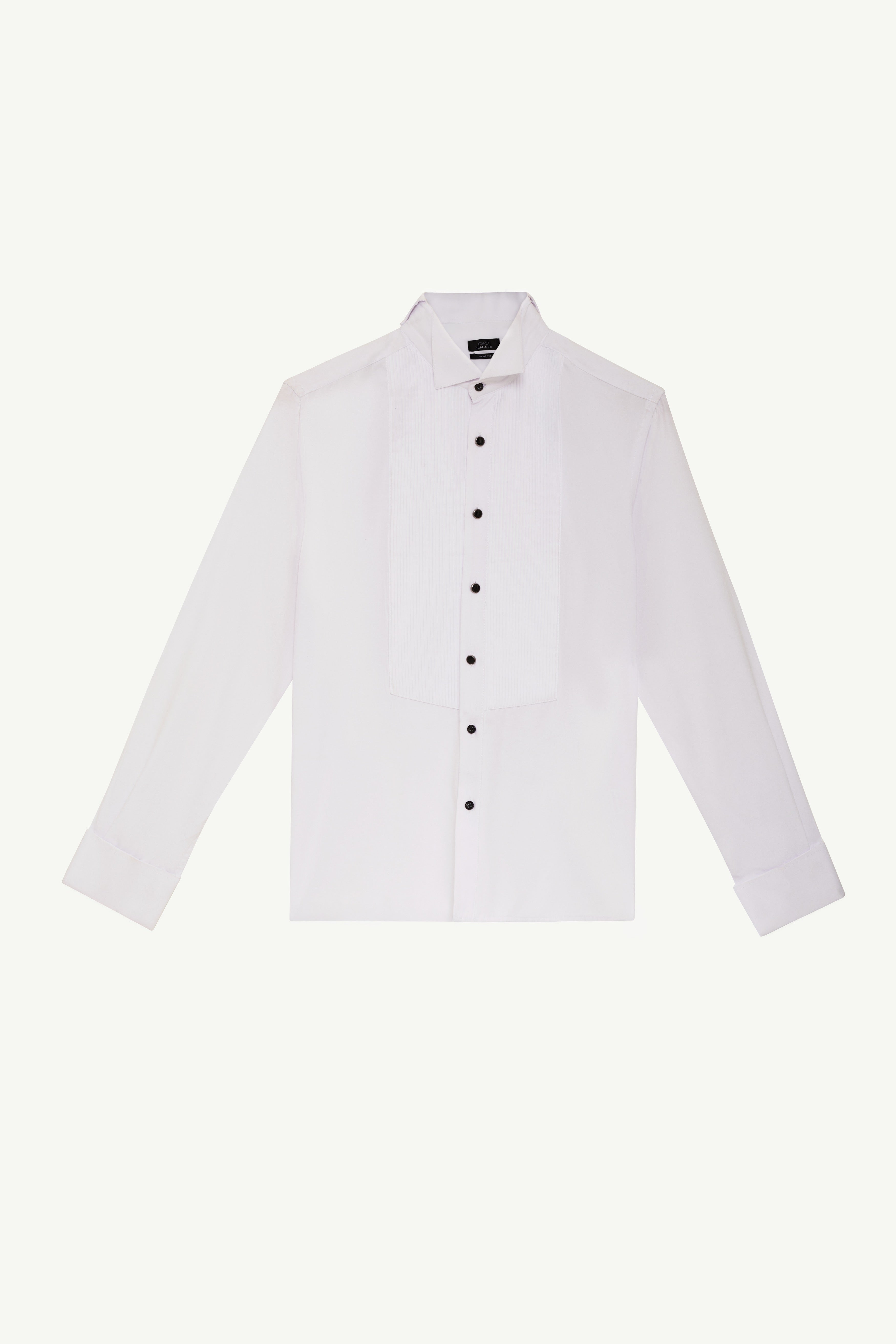 Pleated Tuxedo Shirt – Wingtip Collar & Cufflinks