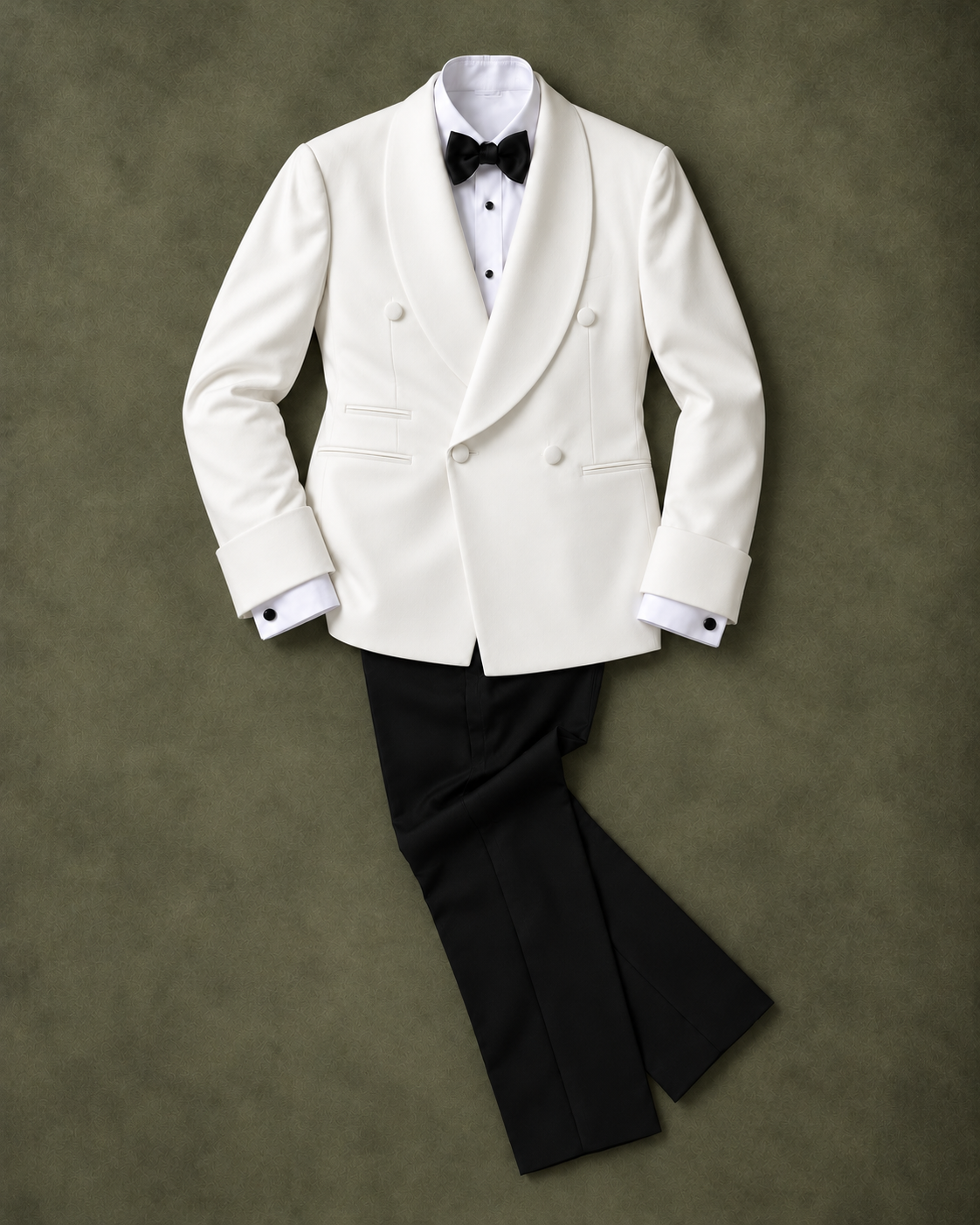IMPERIAL | Ivory Double-Breasted Tuxedo with Turn-Back Cuffs