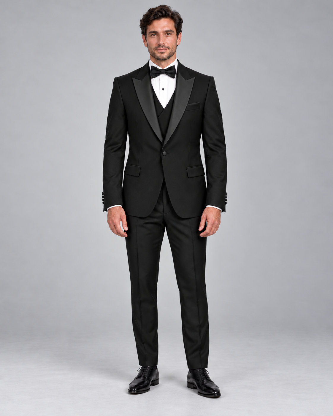 ICON | 100% Wool Tuxedo with Removable Satin Peak Lapel